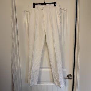 Men’s Ralph Lauren White 100% Linen Trousers
